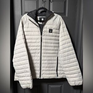 Duluth Trading Co Light Gray Quilted Men's Puffer Jacket